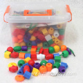 BOX-50 Color Plastic Wood Beads